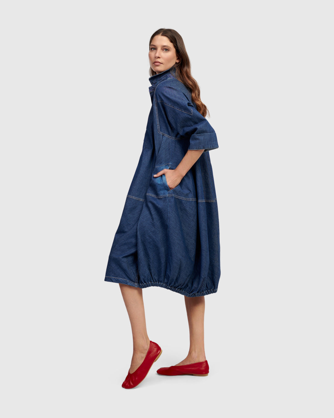 oversized denim dress shirt Shirtdress Low This chic denim dress is a elevated choice thats functional with pockets Panama Oversized Shirt Dress, Denim
