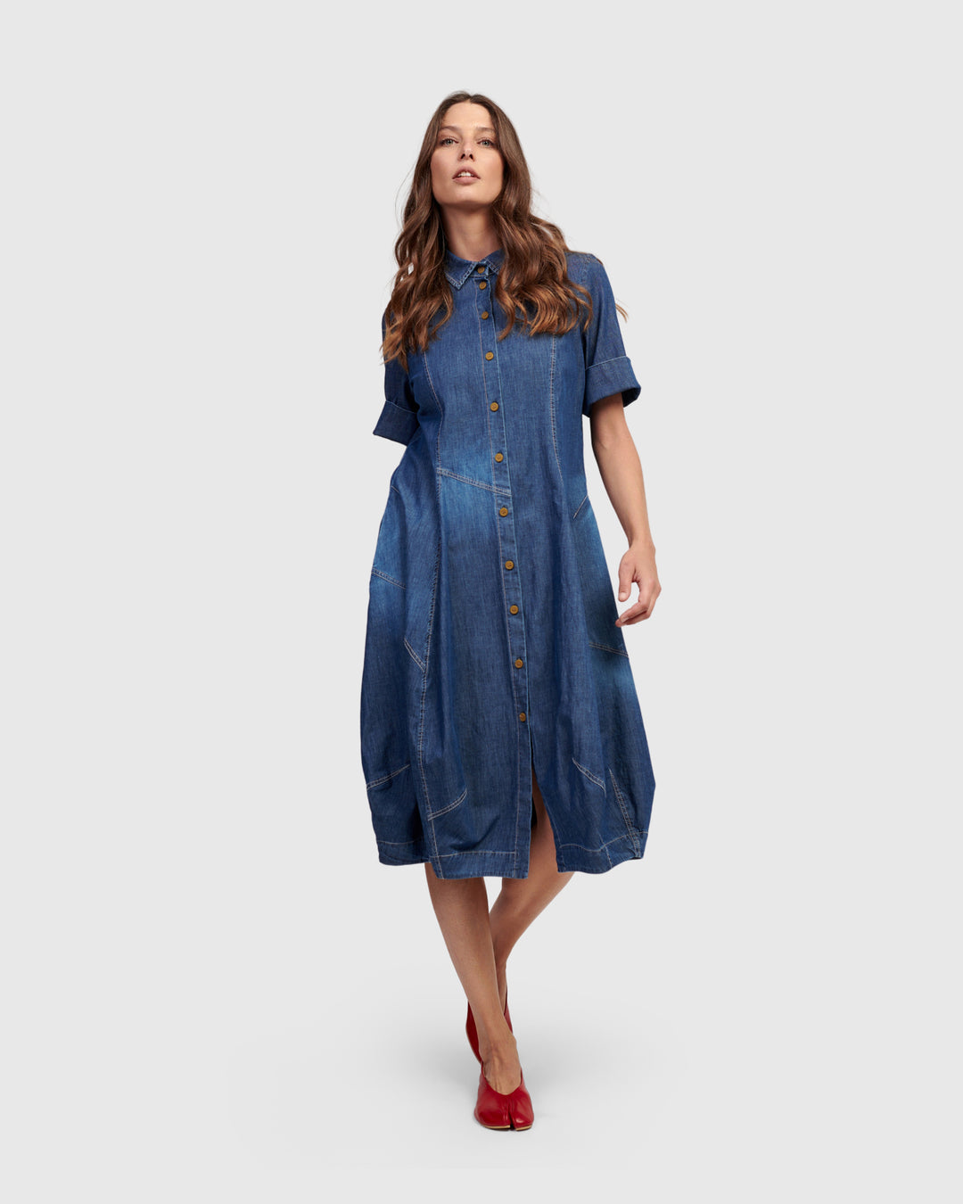 Alembika Barb Denim Shirtdress, Blue Denim / 7 (US 18-20) Alembika Barb Denim Shirtdress, Blue Denim / 7 (US 18-20)