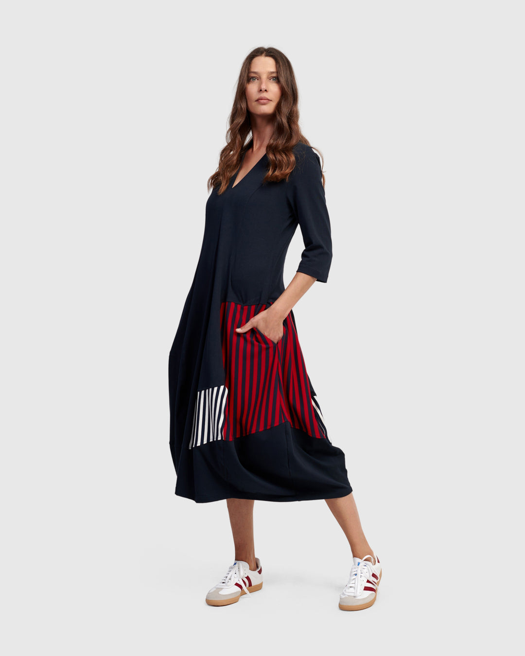 Alyssa Cocoon Dress, Navy