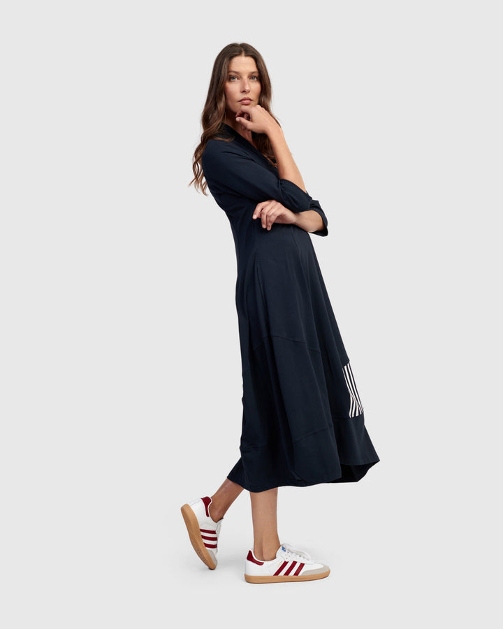 Alyssa Cocoon Dress, Navy