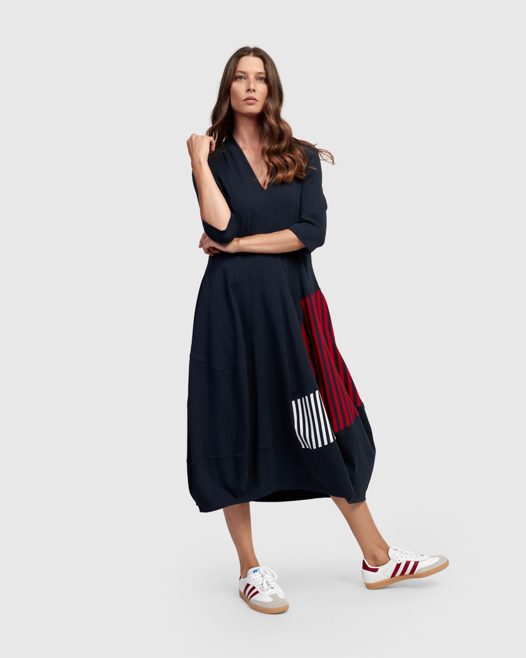 Alyssa Cocoon Dress, Navy