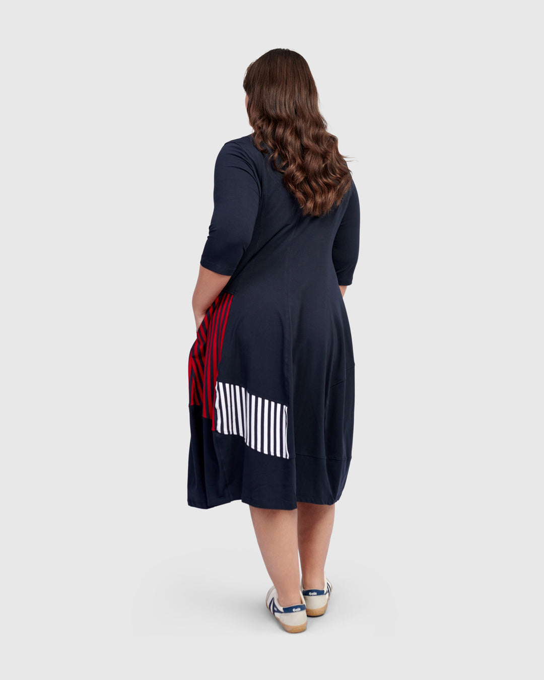 Alyssa Cocoon Dress, Navy