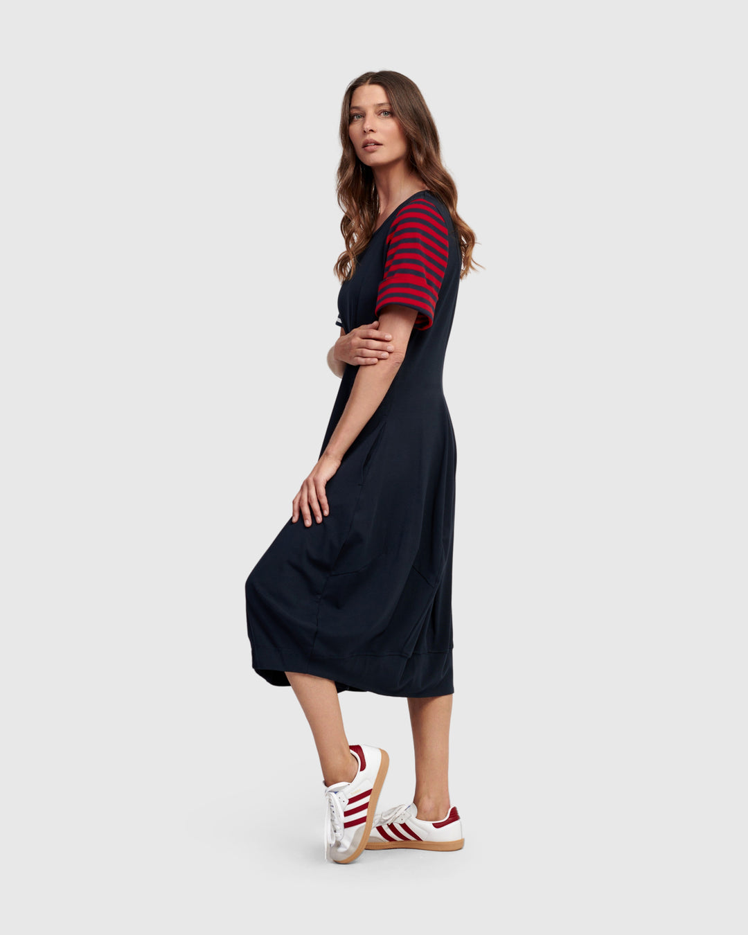 Saint Marie Crew Cocoon Dress, Navy