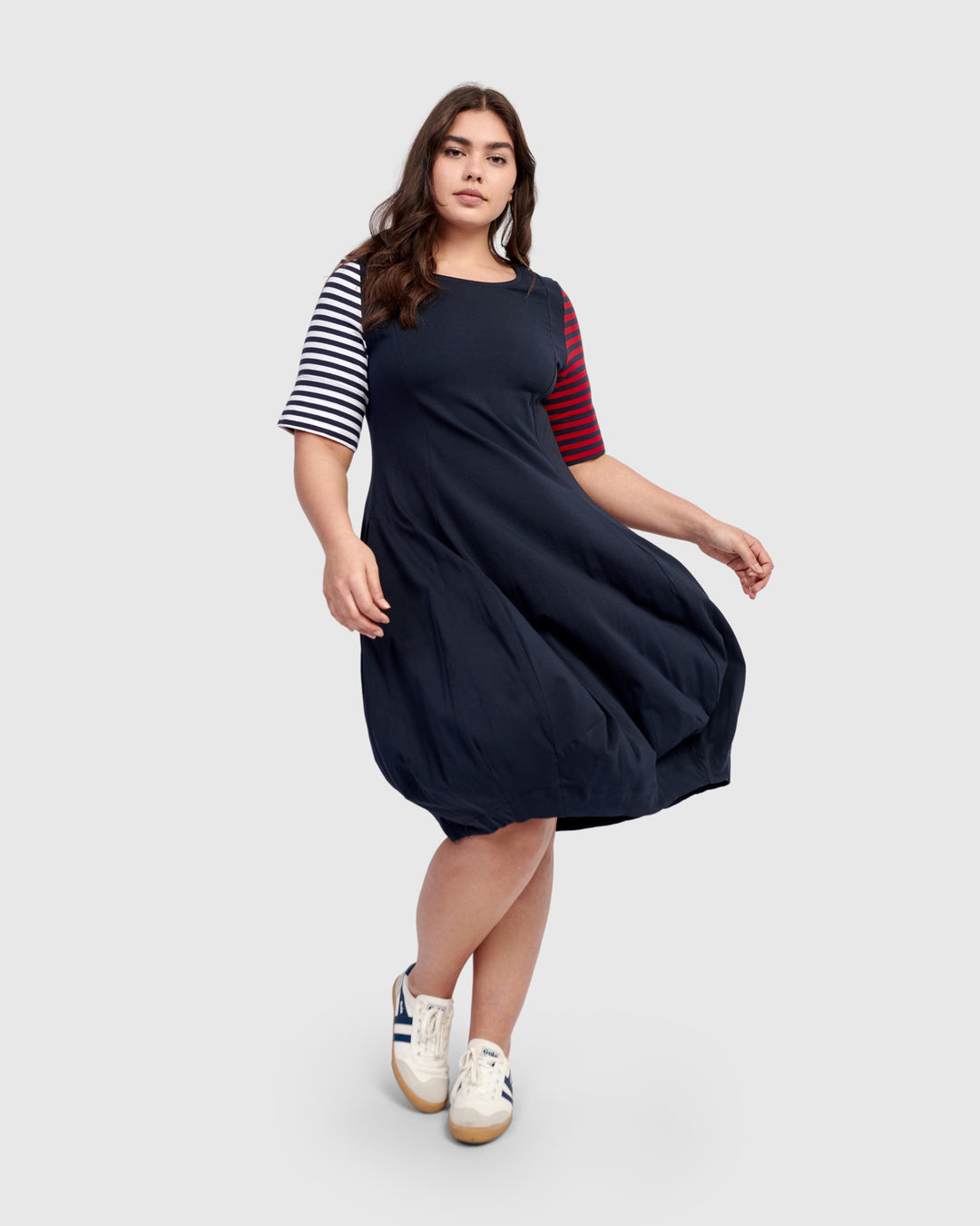 Saint Marie Crew Cocoon Dress, Navy