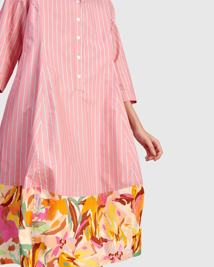 Plumeria Shirtdress, Blush