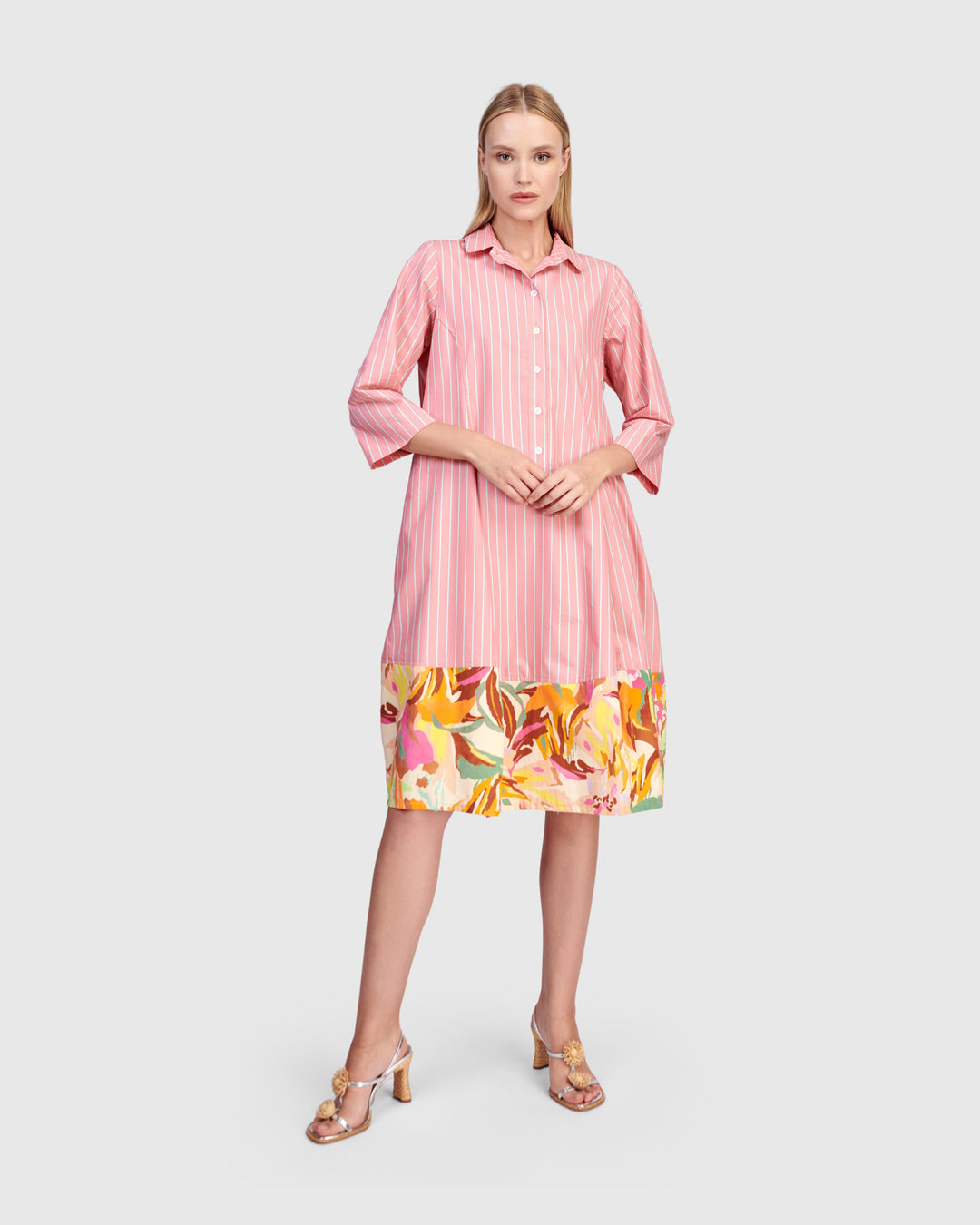 blush pink shirt dress Light Pink Sleeveless Linen Blend Midi Shirt Dress PinkBlush