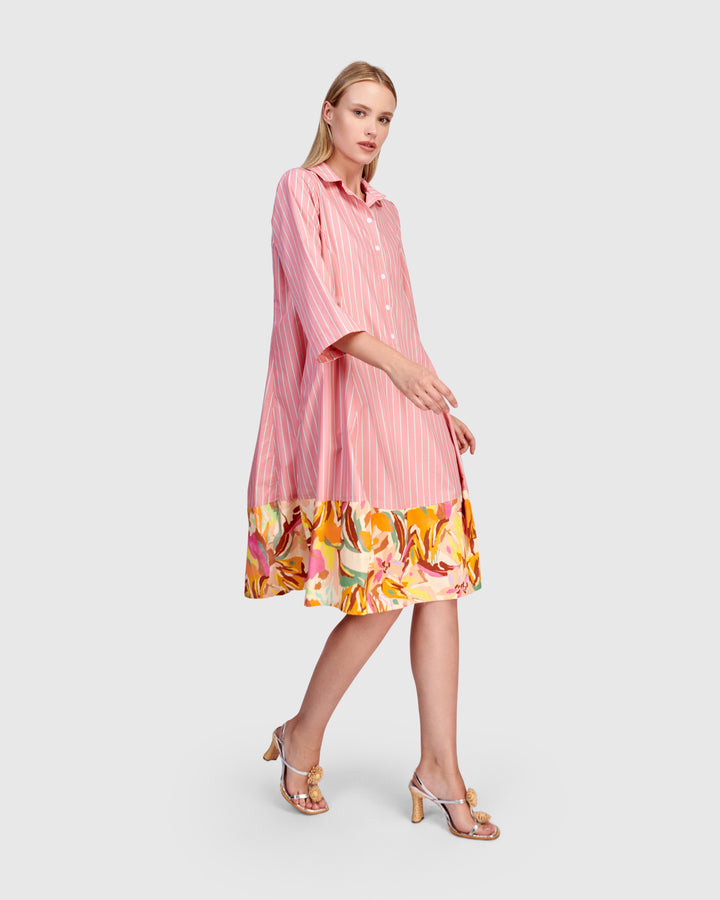 Plumeria Shirtdress, Blush