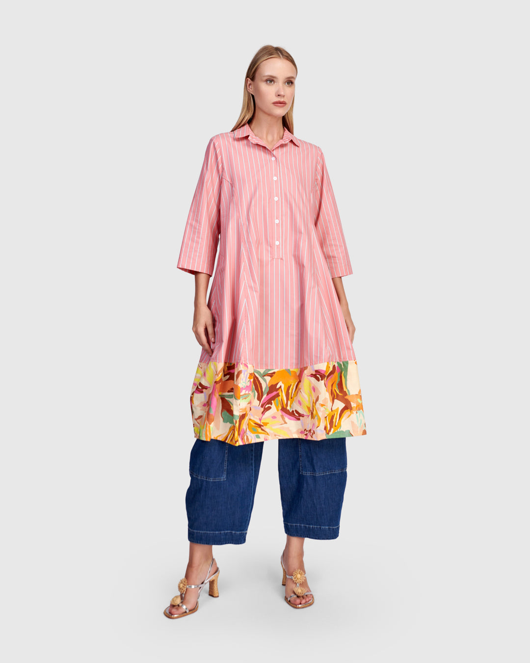 Plumeria Shirtdress, Blush