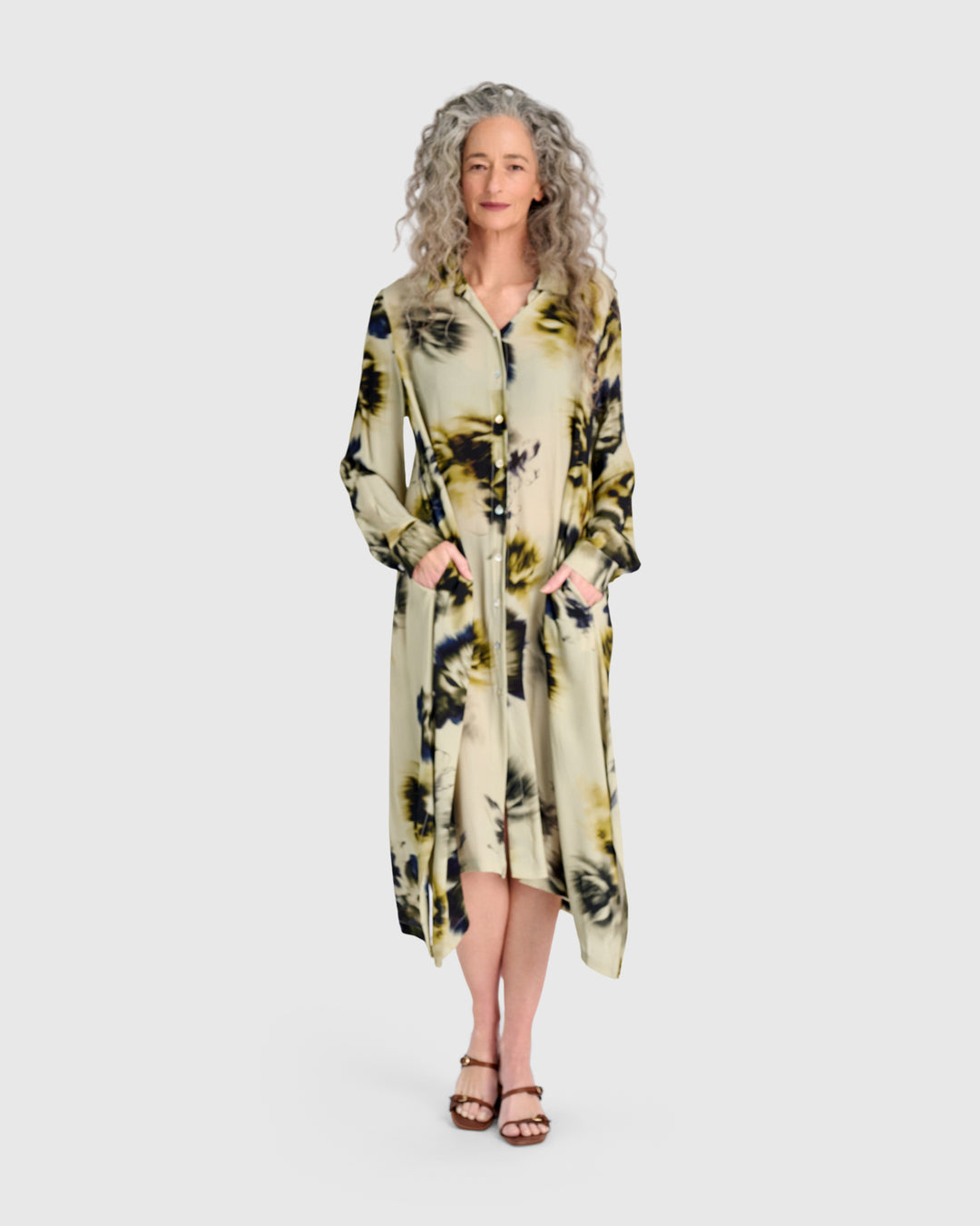 Santal Shirtdress, Beige Floral