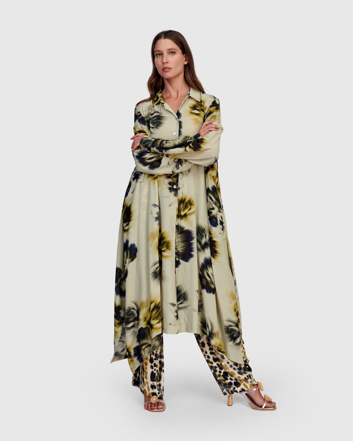 Santal Shirtdress, Beige Floral