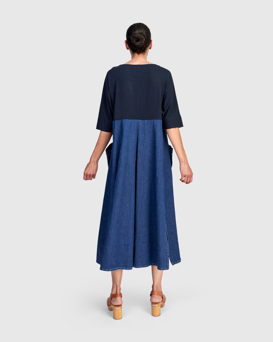 Amelia A-Line Dress, Denim Amelia A-Line Dress, Denim