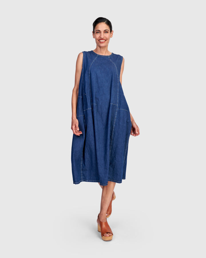 Ceci Swing Dress, Denim