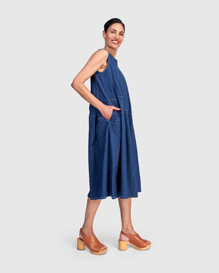 Ceci Swing Dress, Denim