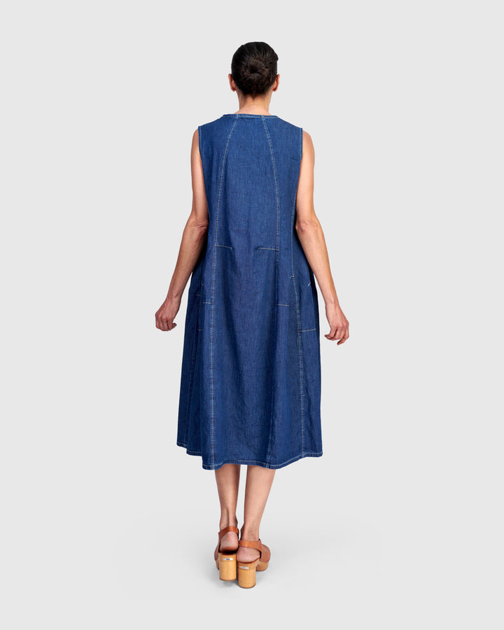 Ceci Swing Dress, Denim