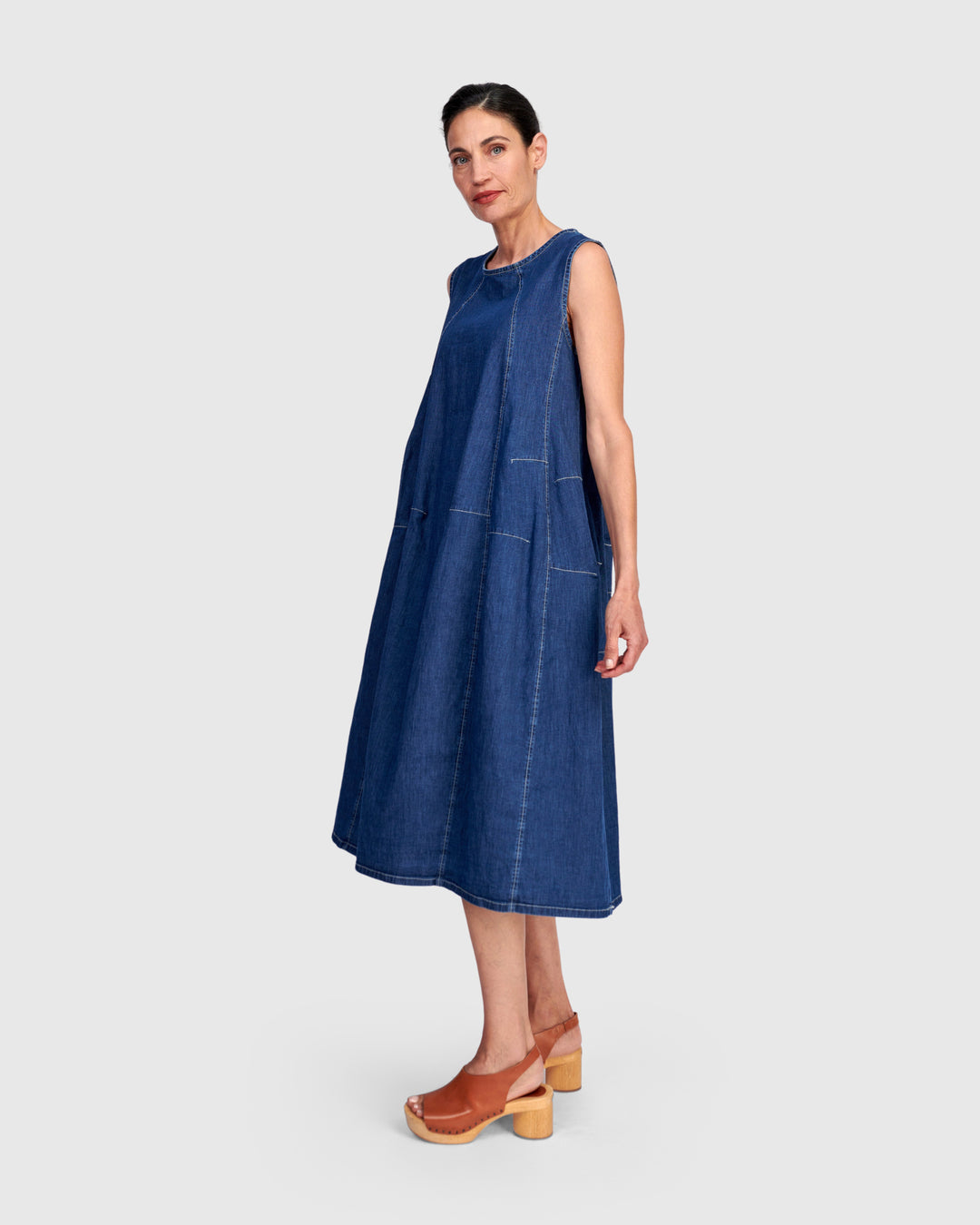 Ceci Swing Dress, Denim