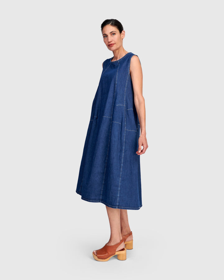 Ceci Swing Dress, Denim