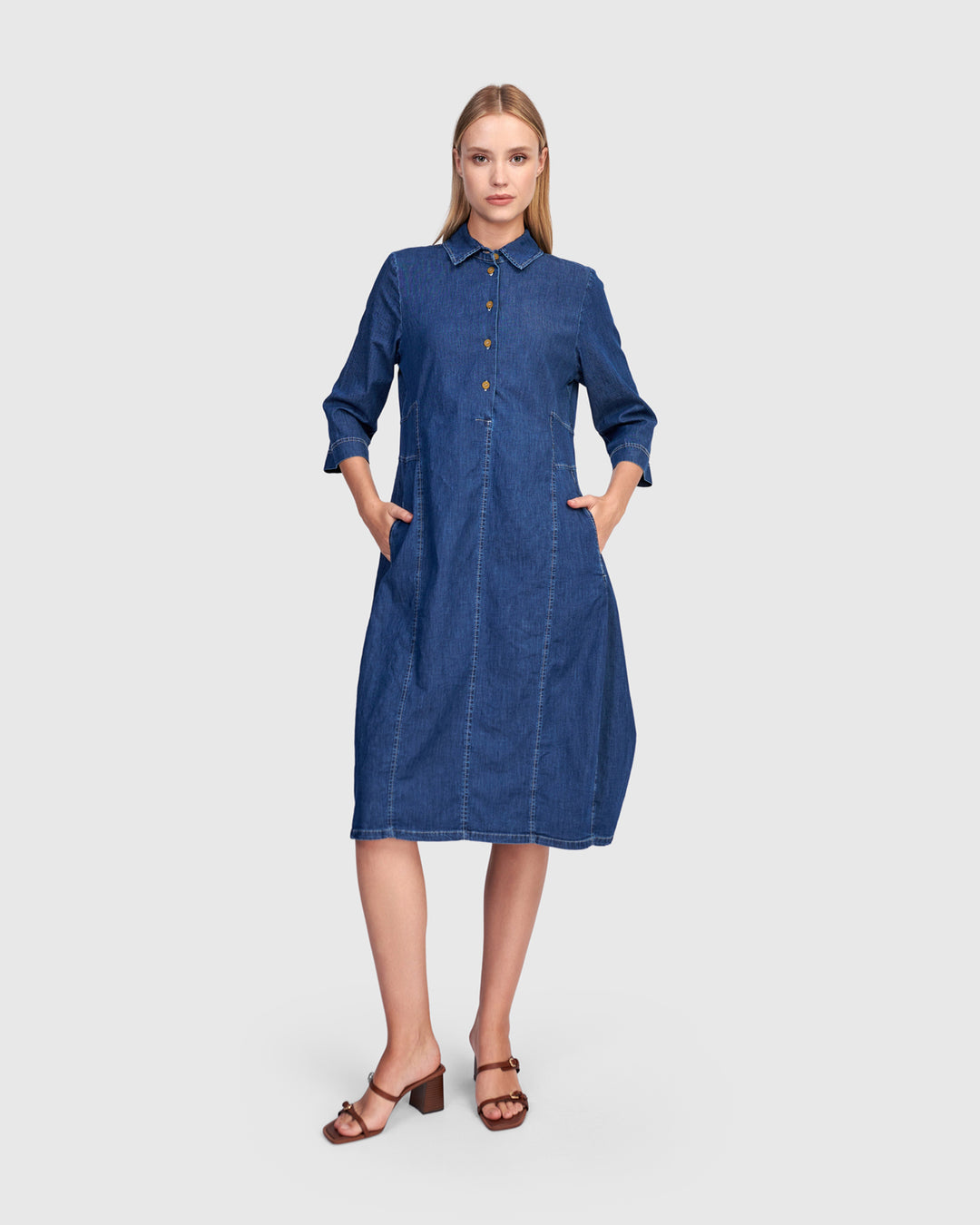 Harper Shirtdress, Denim - Denim / 6 (US 16-18) Harper Shirtdress, Denim - Denim / 6 (US 16-18)