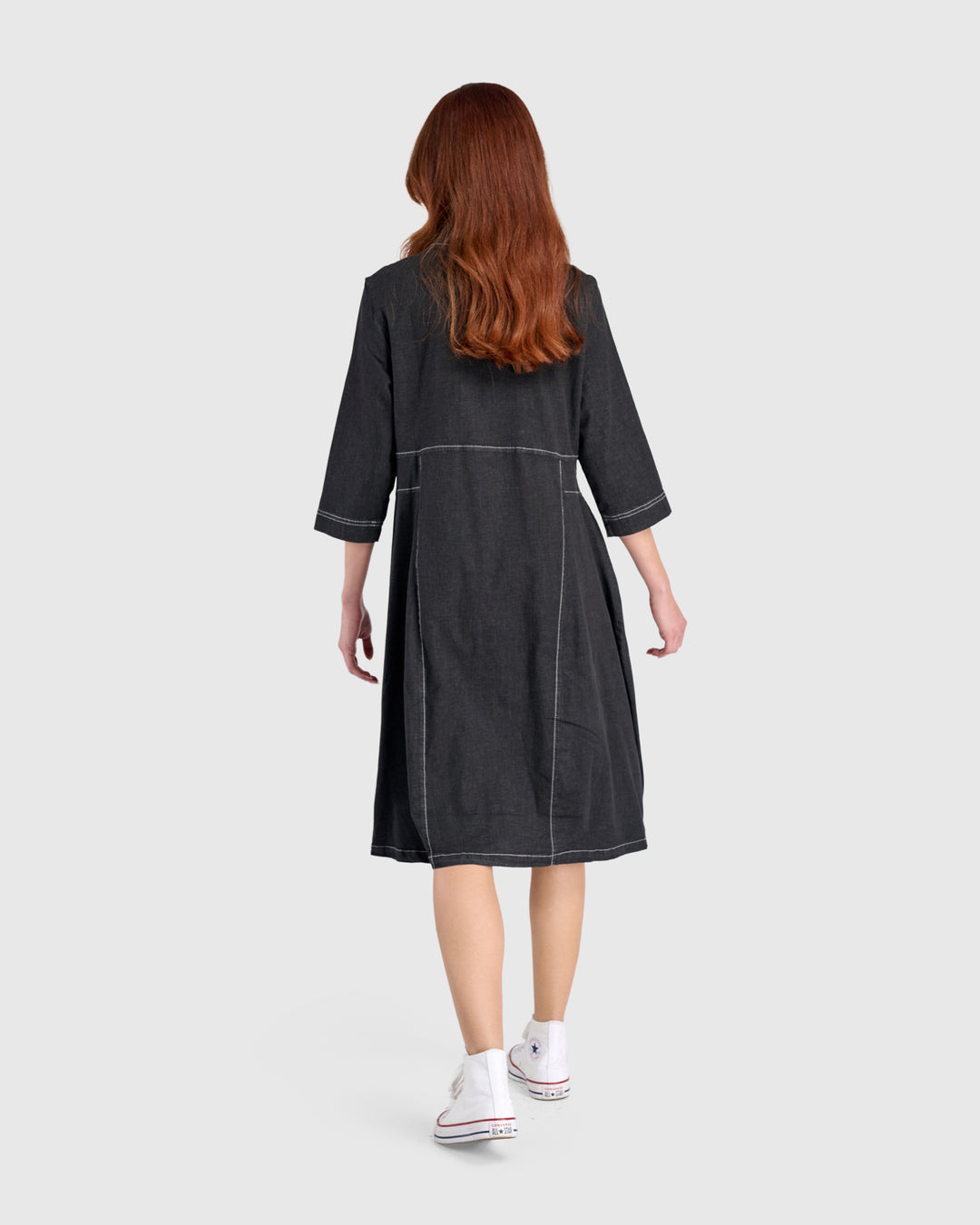Harper Shirtdress, Jet Denim