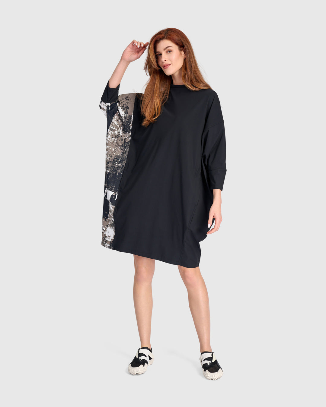 boxy mini dress Boxy Mini Dress with High Neck Softwear Kourbela