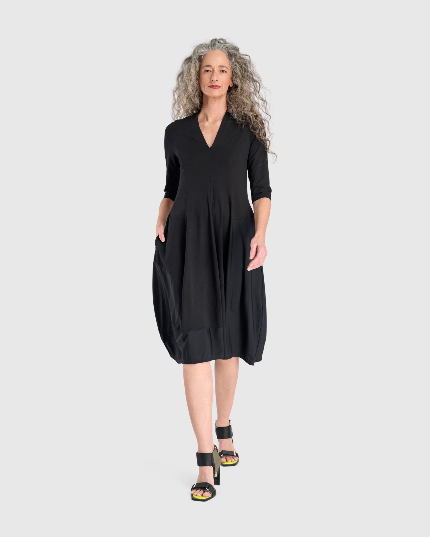 ワンピース Louren docking cocoon dress black Tekbika Ines Cocoon Dress, Black – Alembika U.S.