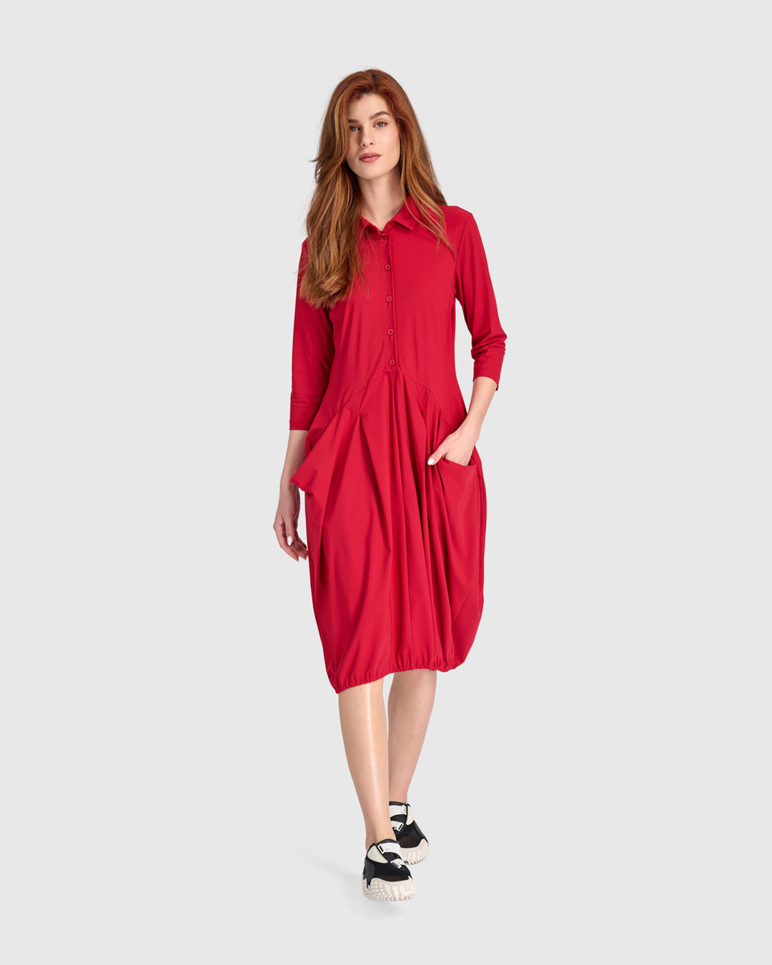 Tekbika Essential Tekbika Signature Pocket Dress, Red