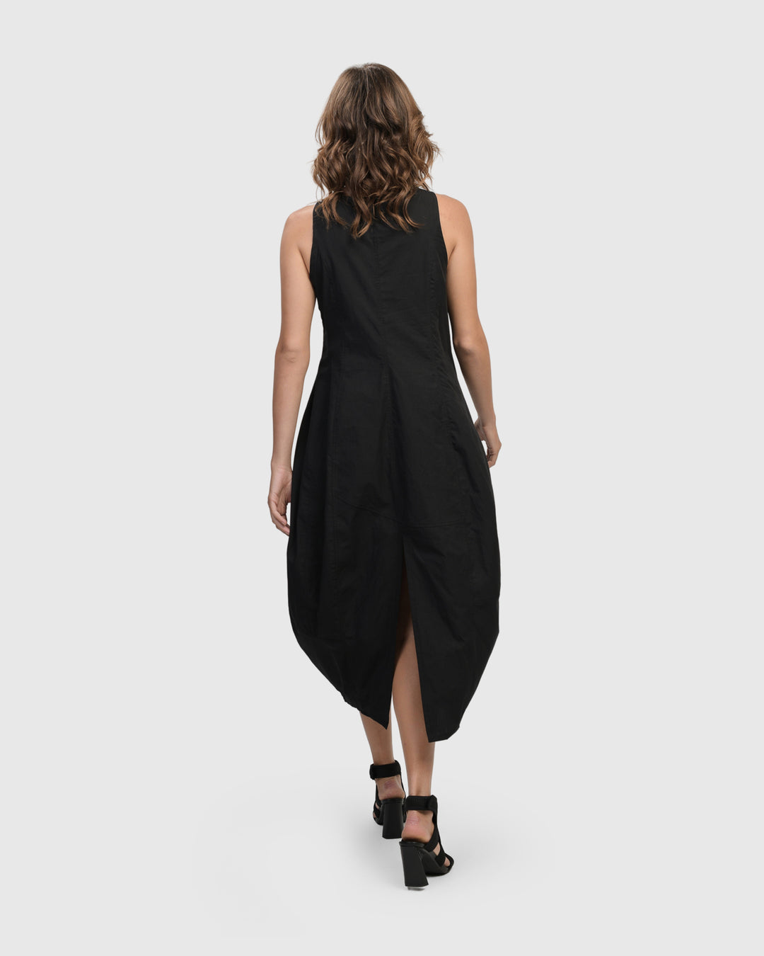 Urban Soho Sleeveless Cocoon Dress, Black
