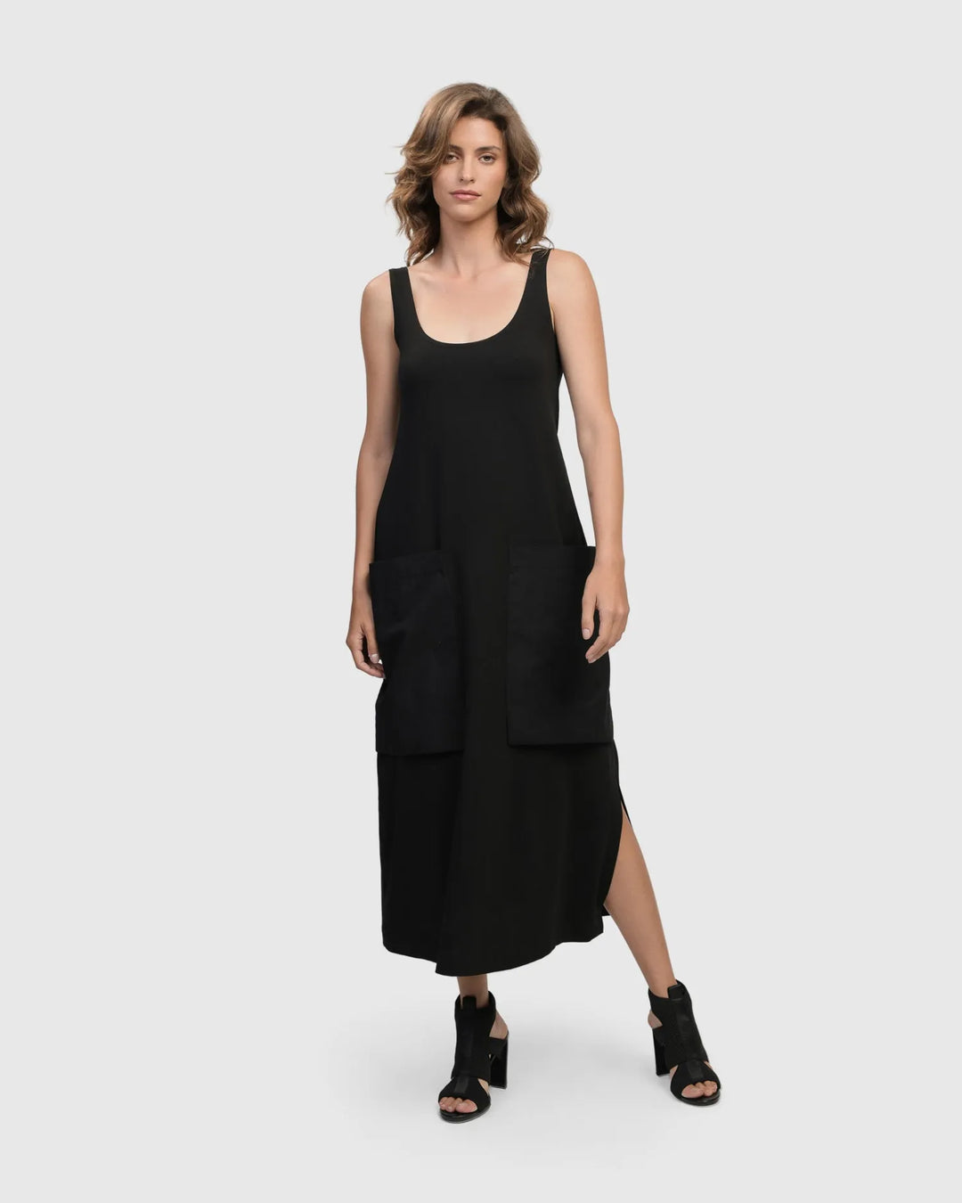 Urban Maxi Tank Dress, Black - BLACK / 0 (US 4-6) Urban Maxi Tank Dress, Black - BLACK / 0 (US 4-6)