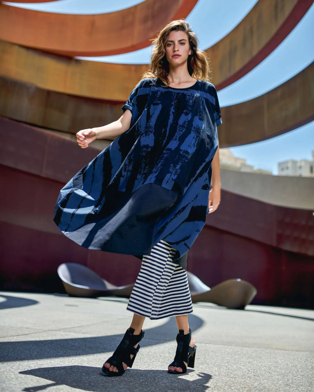 Urban Streets Muumuu Dress, Navy - NAVY / XS (US 6-8) Urban Streets Muumuu Dress, Navy - NAVY / XS (US 6-8)