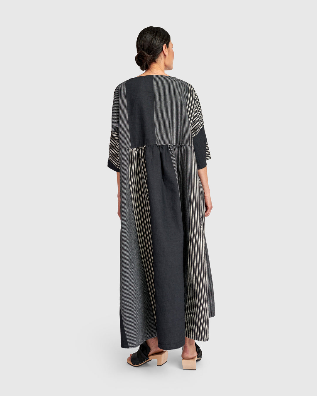 Urban Daybreak Oversized Dress, Slate Stripes