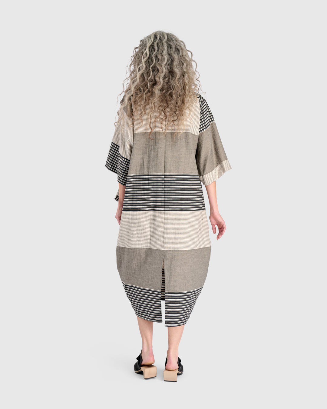 Urban Unfurl Relaxed Pocket Dress, Sand Stripes
