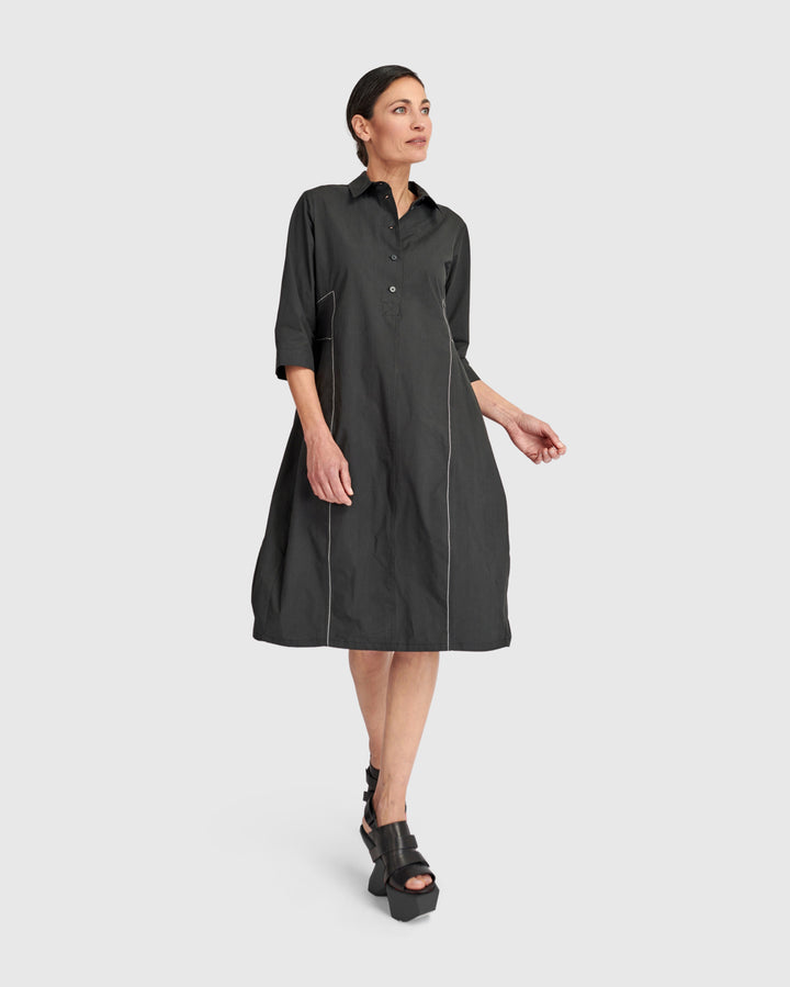 Urban The Edit Cotton Shirtdress, Black