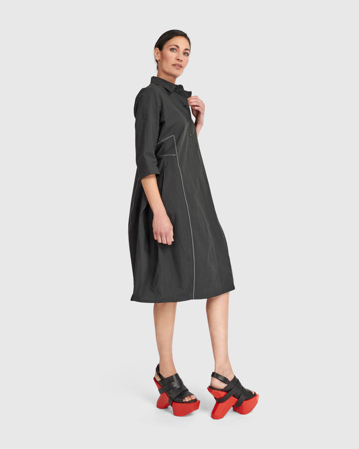 Urban The Edit Cotton Shirtdress, Black