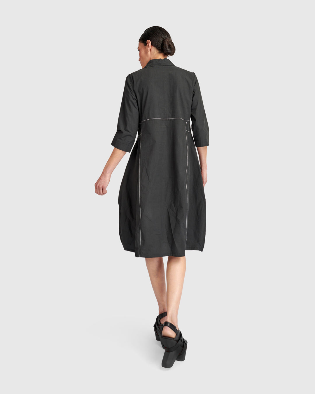 Urban The Edit Cotton Shirtdress, Black