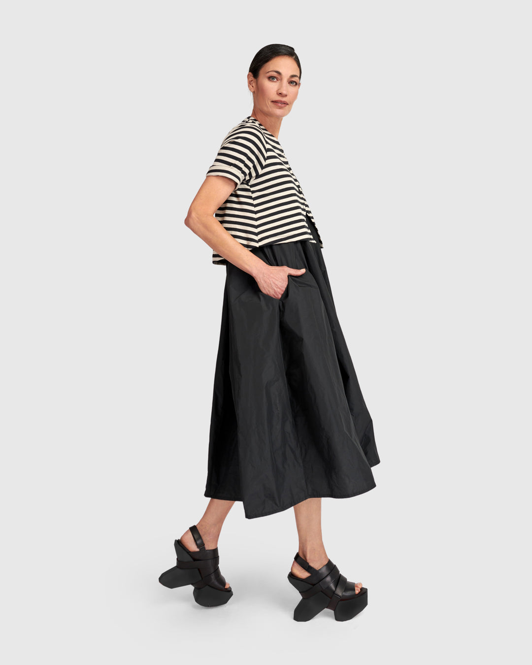 Urban Tiebreaker Dress, Stripes