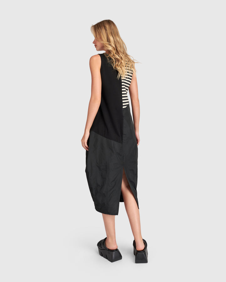 Urban Motion Tank Cocoon Dress, Stripes