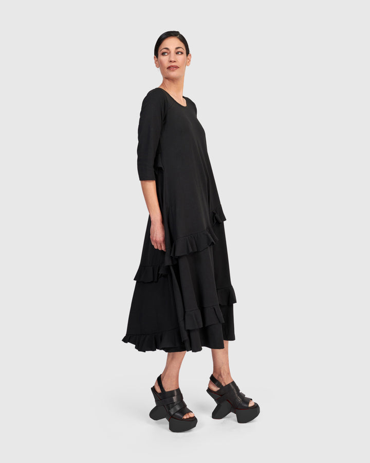 Urban Staple Flutter Dress, Black