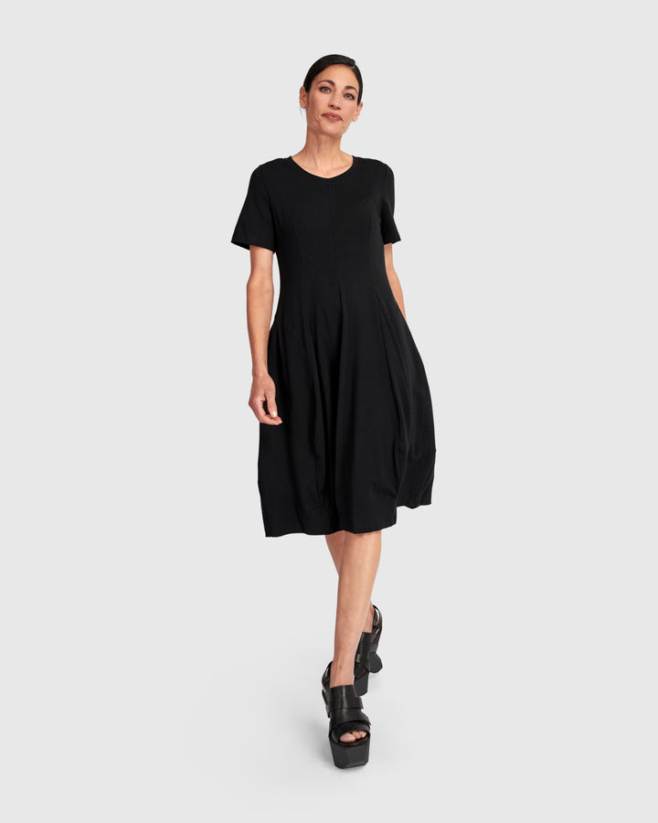 Urban Staple Short Sleeve Dress, Black