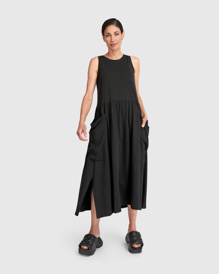 Urban Staple Pocket Tank Dress, Black
