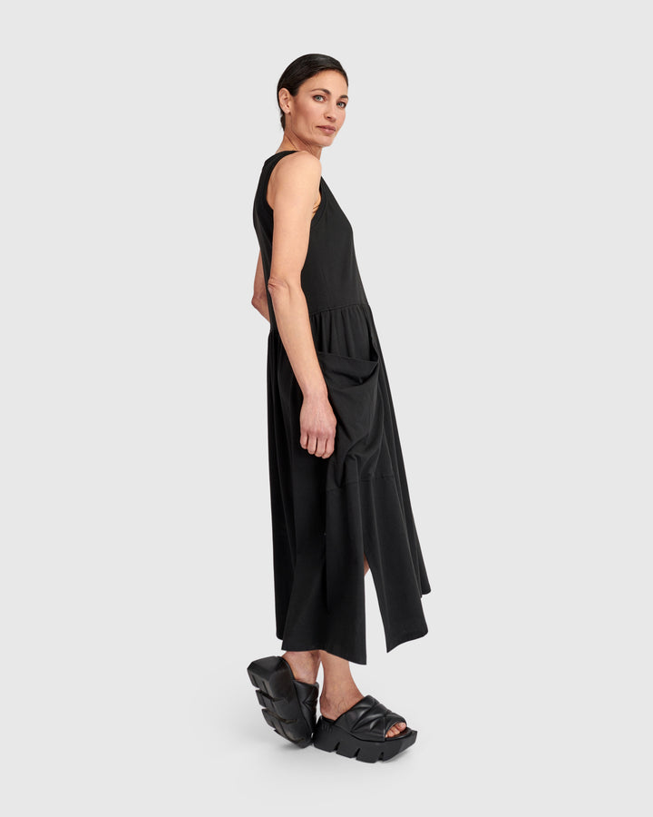 Urban Staple Pocket Tank Dress, Black