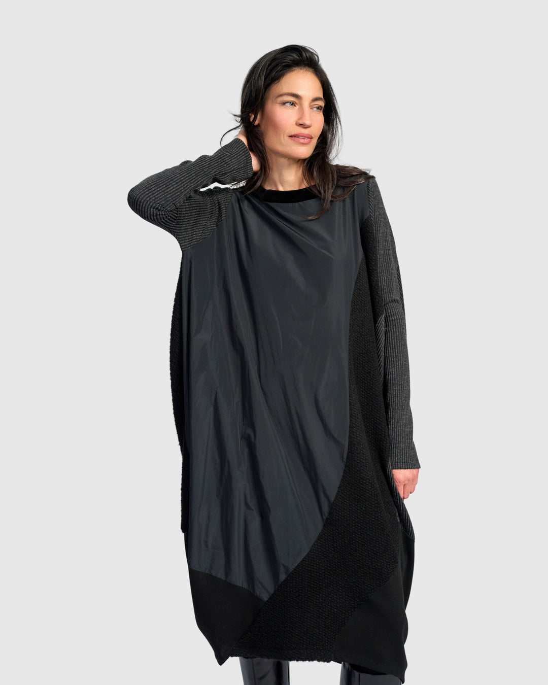 Urban Slope Oversized Dress, Black