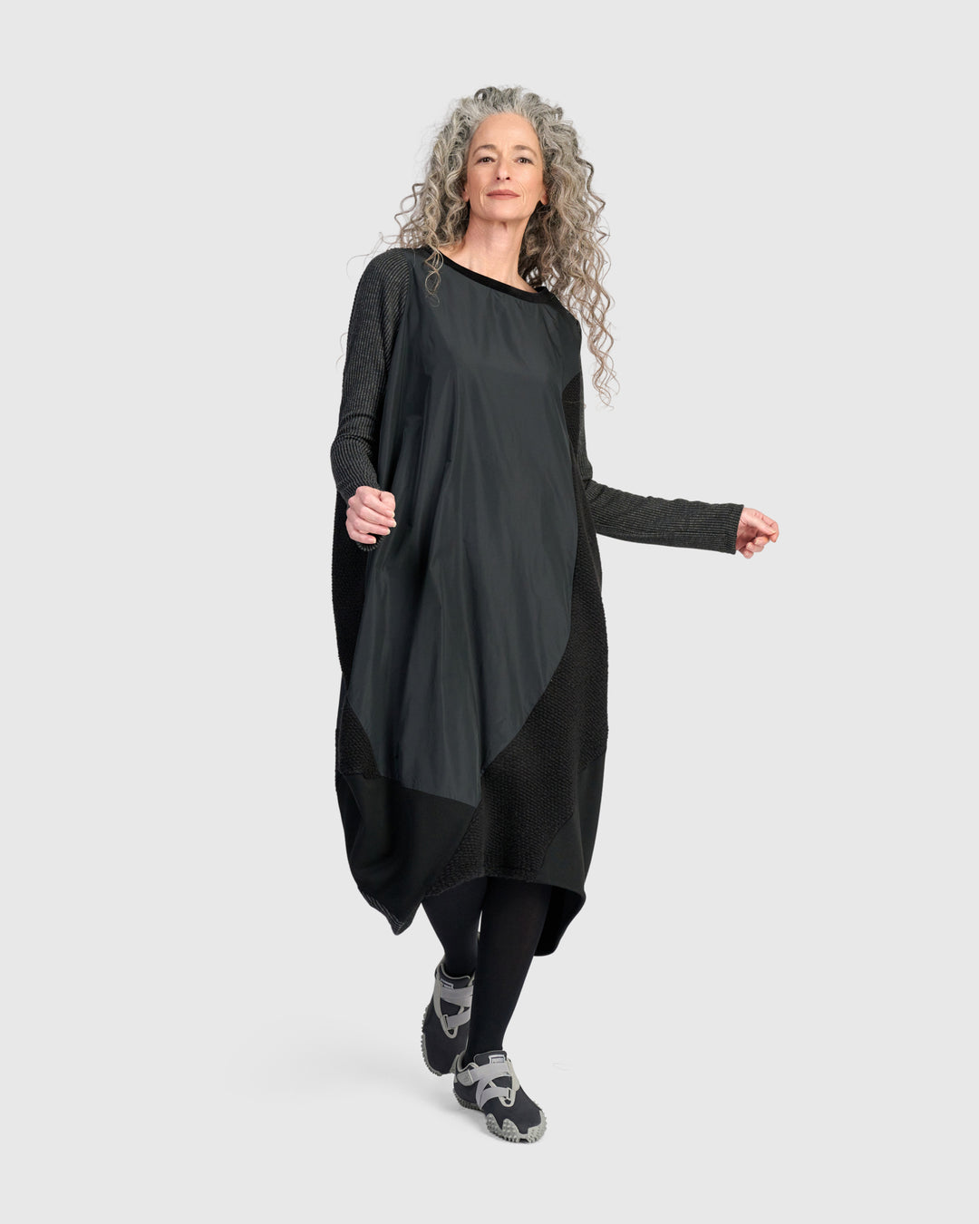 Urban Slope Oversized Dress, Black