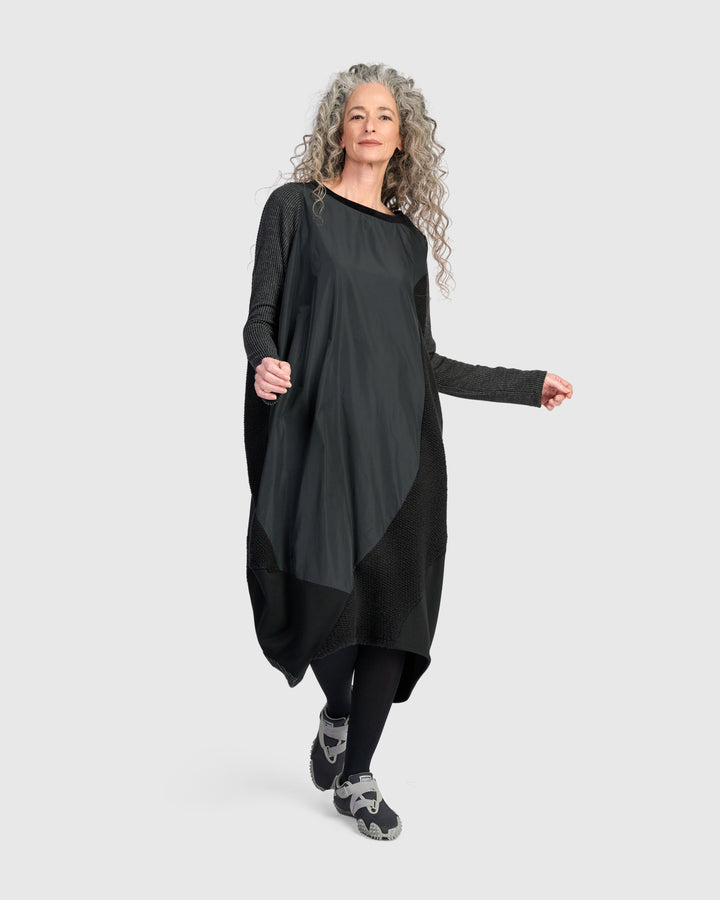 Urban Slope Oversized Dress, Black