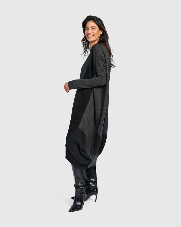 Urban Slope Oversized Dress, Black