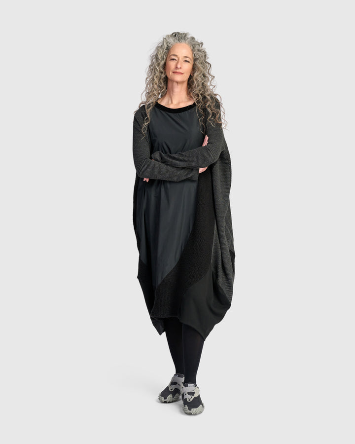 Urban Slope Oversized Dress, Black