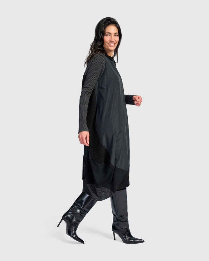 Urban Slope Oversized Dress, Black