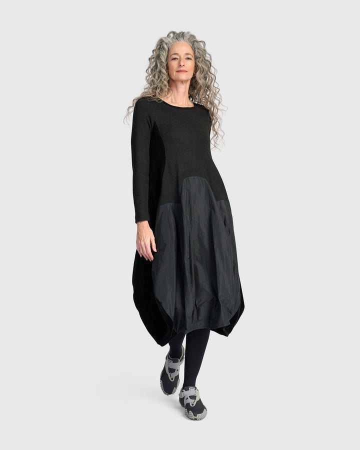 Urban Mossa Cocoon Dress, Black