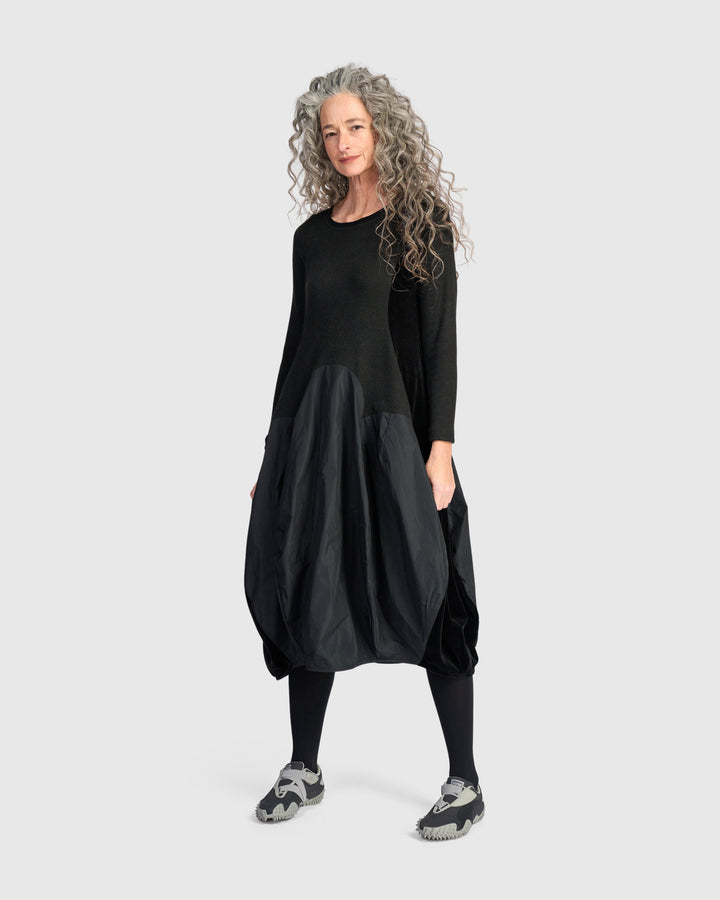 Urban Mossa Cocoon Dress, Black