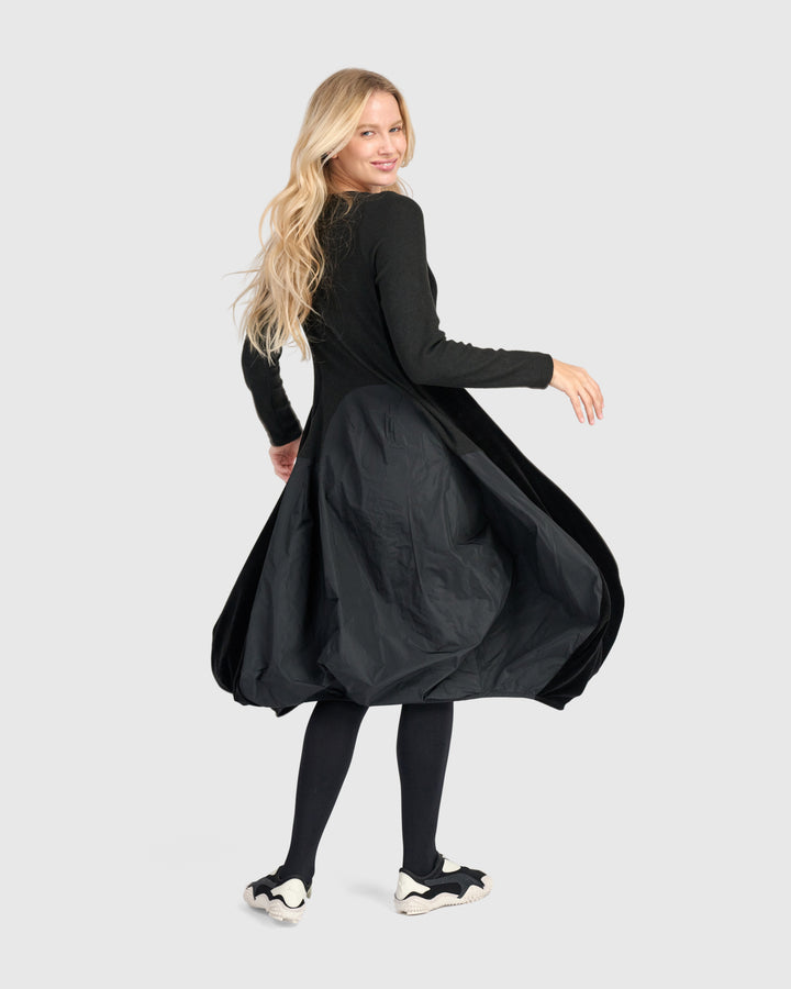 Urban Mossa Cocoon Dress, Black