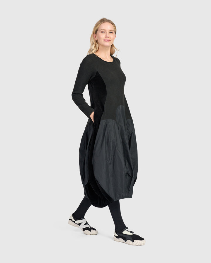 Urban Mossa Cocoon Dress, Black