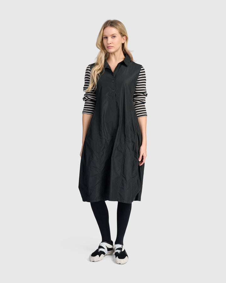Urban Mercer Shirtdress, Black Mix